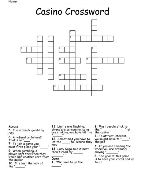 casino numbers game crossword clue|Casino numbers .